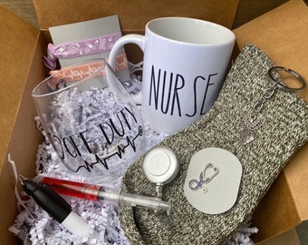 Nurse Care Package Gift Box, Nurse Thank You Gift Basket, Nurses Week Gift Set, Nurse Appreciation, Healthcare Gift, Nurse Graduation Gift