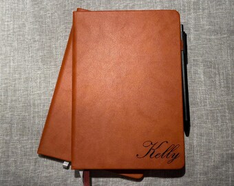Diario de piel personalizado, cuaderno grabado a medida, diario de negocios corporativo, regalo profesional, diario para médicos, regalo de graduación para enfermeras
