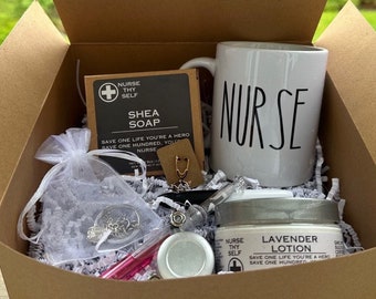 Nurse Care Package Gift Box, Nurse Spa Thank You Gift Basket, Nurses Week Gift, Nurse Appreciation, Nurse Coffee Gift, Nurse Graduation