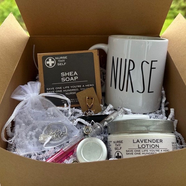 Nurse Care Package Gift Box, Nurse Spa Thank You Gift Basket, Nurses Week Gift, Nurse Appreciation, Nurse Coffee Gift, Nurse Graduation