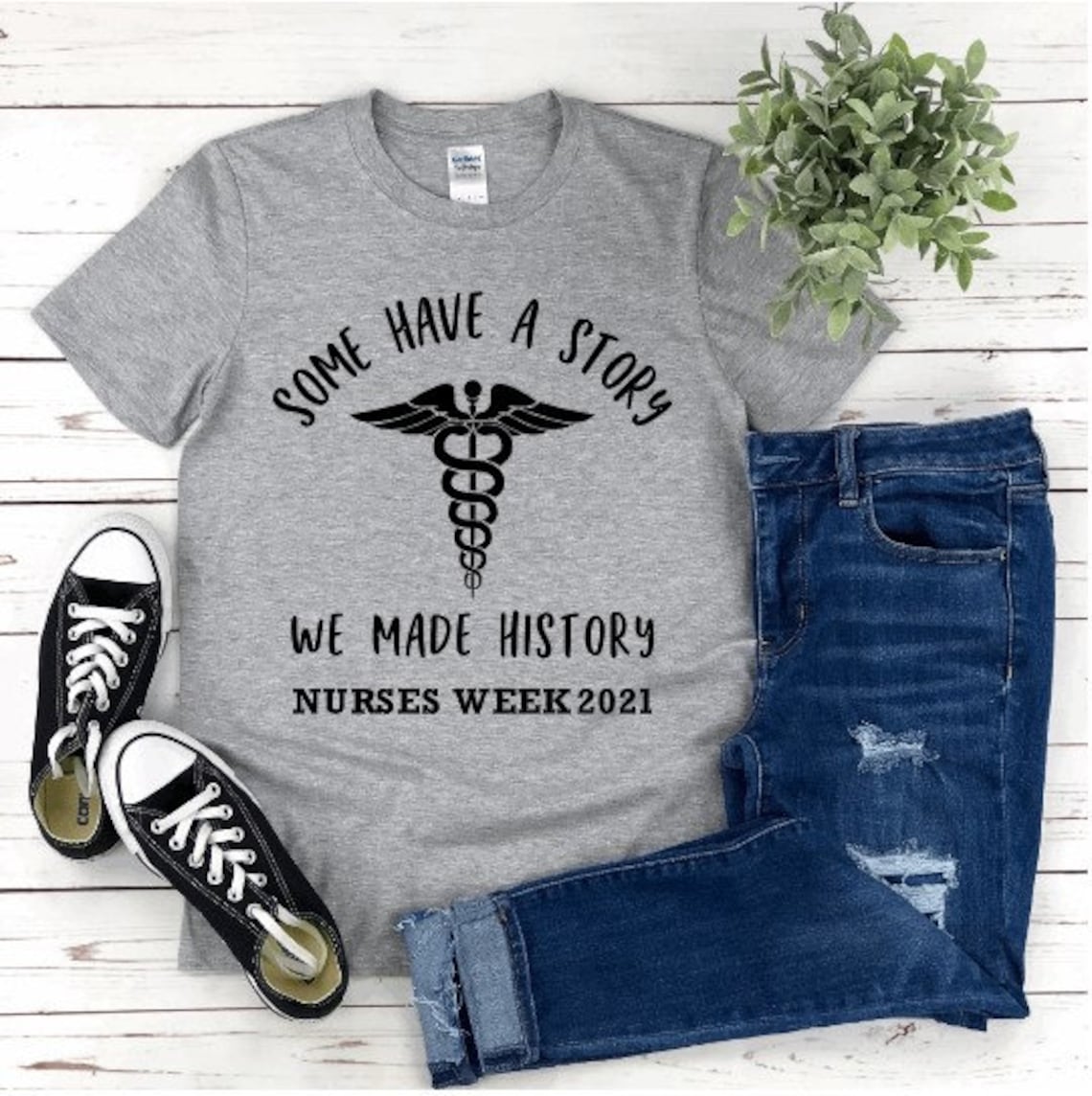 Nurses Week 2021 Shirt We Made History Essential COVID Nurse Etsy