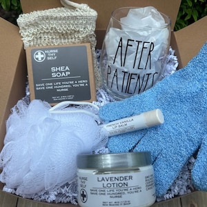 Nurse Wine and Spa Care Package, Gift Box, Nurse Spa Thank You Basket, Nurses Week Gift, Nurse Appreciation, Healthcare, Graduation Gift