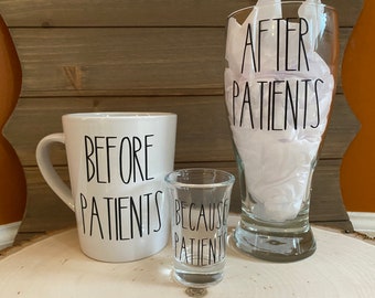 Before Patients, After Patients, Beer and Coffee Gift Set, Nurse Coffee Beer Set, Funny Nurse Gift, Healthcare Beer, Because Patients