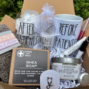 Nurse Wine and Spa Gift Set, Before Patients, After Patients, Bath Spa Gift Set, Nurse Coffee Wine Set, Funny Nurse Gift, Nurse Appreciation