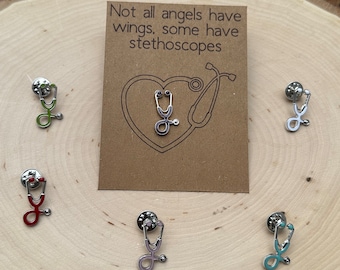Stethoscope Pin, Nurse Appreciation Gift, Nurse Pin, Nurse Graduation Gift, Nurse Enamel Pin, Stethoscope Brooch, EMT Gift, Paramedic Gift