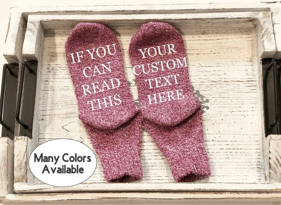 Chaussettes personnalisees Cadeau chaussettes personnalisees Chaussettes personnalisees Cadeau chaussettes personnalisees Chaussettes si vous savez lire ceci Etsy France