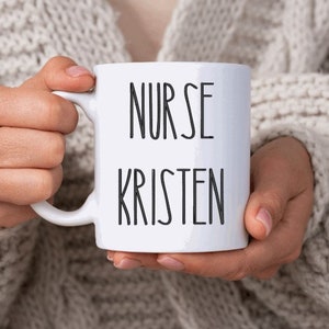 Personalized Nurse Mug, Nurse Name Mug, Nurse Gift, Custom Nurse Mug, Custom Nurse Gift