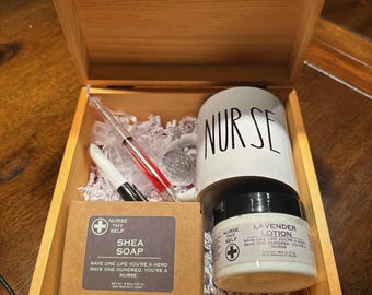 Nurse Care Package Gift Box, Nurse Spa Thank You Gift Basket, Nurses Week Gift, Nurse Appreciation, Nurse Coffee Gift, Nurse Graduation