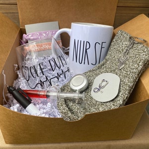 Nurse Care Package Gift Box, Nurse Thank You Gift Basket, Nurses Week Gift Set, Nurse Appreciation, Healthcare Gift, Nurse Graduation Gift image 2
