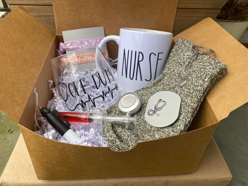 Nurse Care Package Gift Box, Nurse Thank You Gift Basket, Nurses Week Gift Set, Nurse Appreciation, Healthcare Gift, Nurse Graduation Gift image 2