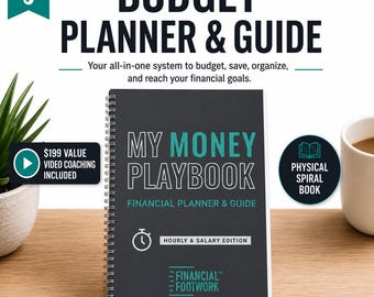 Paycheck Budget Planner Book, Budget by Paycheck Workbook, Undated Biweekly Budget, Bill & Expense Tracker, Physical Finance Planner