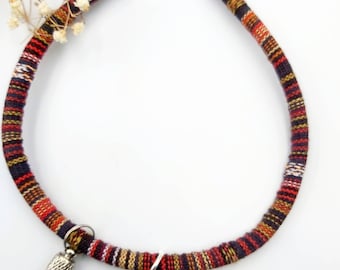Brand collar, dog, cat collar, dog chain Ethno, hippie, address tag for dog tag, accessory, jewelry collar, gift
