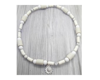 Delicate EM ceramic collar, dog chain with magnesite, for dogs and cats, natural tick protection, tick collar, healing stone