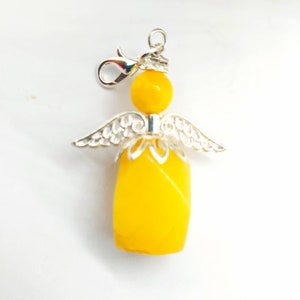 XL Angel, Jade Pendant, Guardian Angel, Car, Lucky Charm, Healing Stone, Necklace, Gift, Keyring