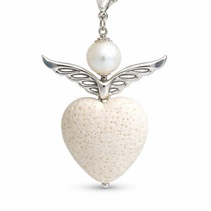 XL Angel, Scented Stone Pendant, Guardian Angel Car, Lucky Charm, Aromatherapy, Lava, Necklace, Christmas, Gift