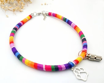 Brand collar, dog, cat collar, dog chain hippie, waterproof address tag pendant dog tag, accessory, jewelry collar, gift
