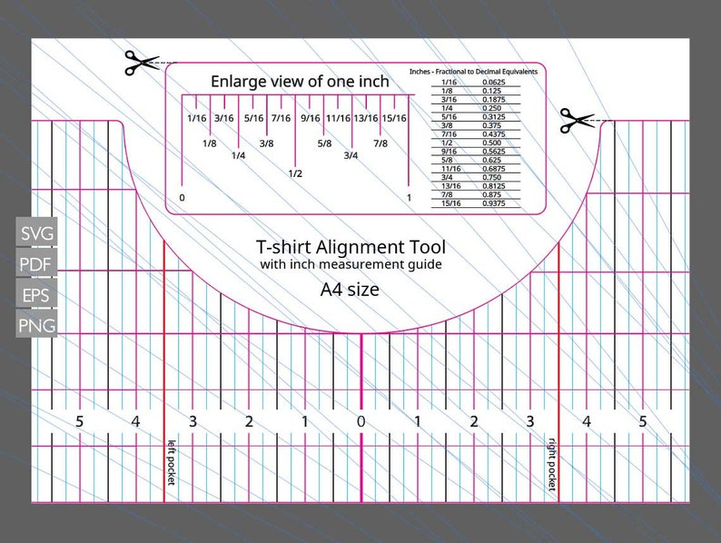Download Printable T-shirt Alignment Tool T-shirt Ruler svg T-shirt ...