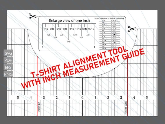  VECT Tshirt Alignment Tool - Acrylic Tshirt Ruler