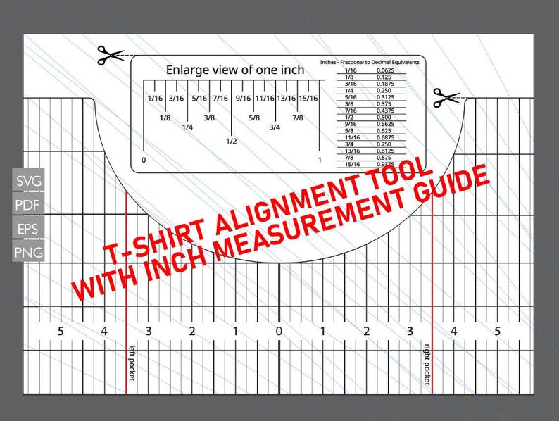 Download Printable T-shirt Alignment Tool T-shirt Ruler svg T-shirt | Etsy