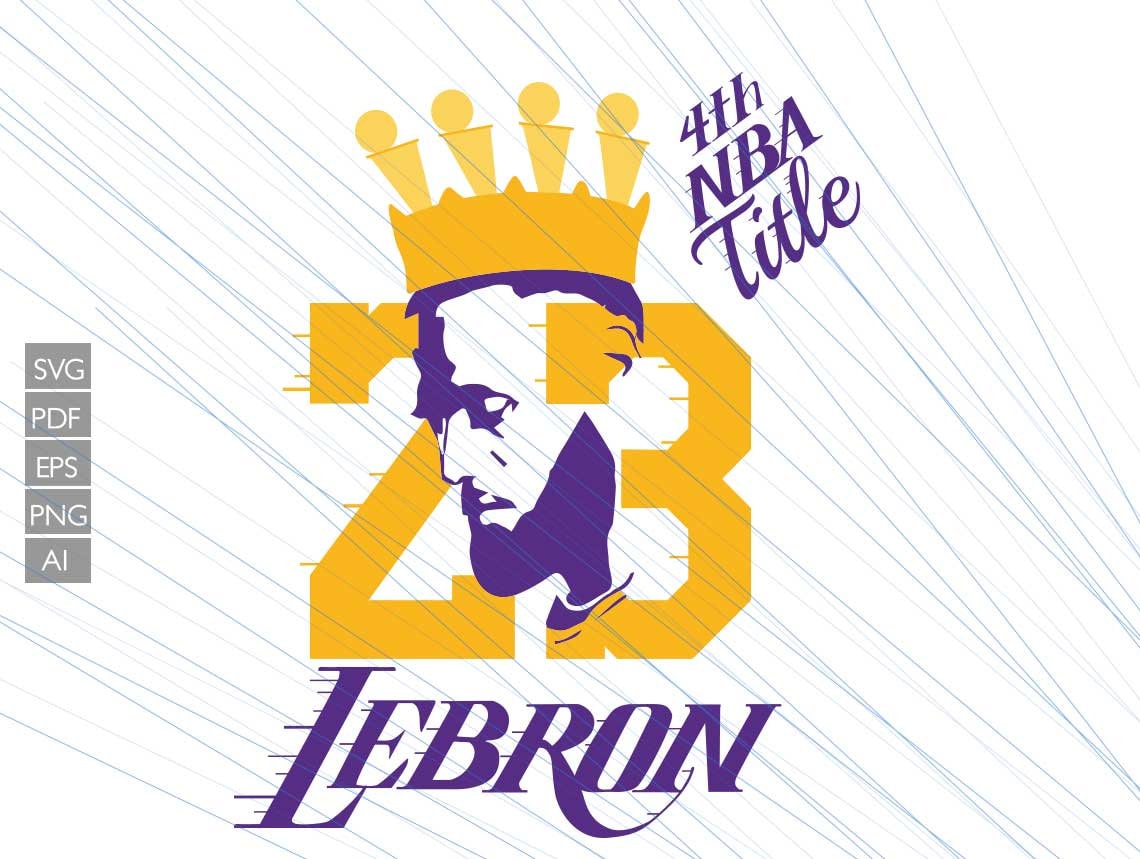 LeBron James Los Angeles Basketball SVG Graphic Design Files