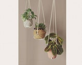 3 pack available Simple minimalist adjustable Macrame no tassel hanging plant holder, plant hanger short, med long plant dad gift UK