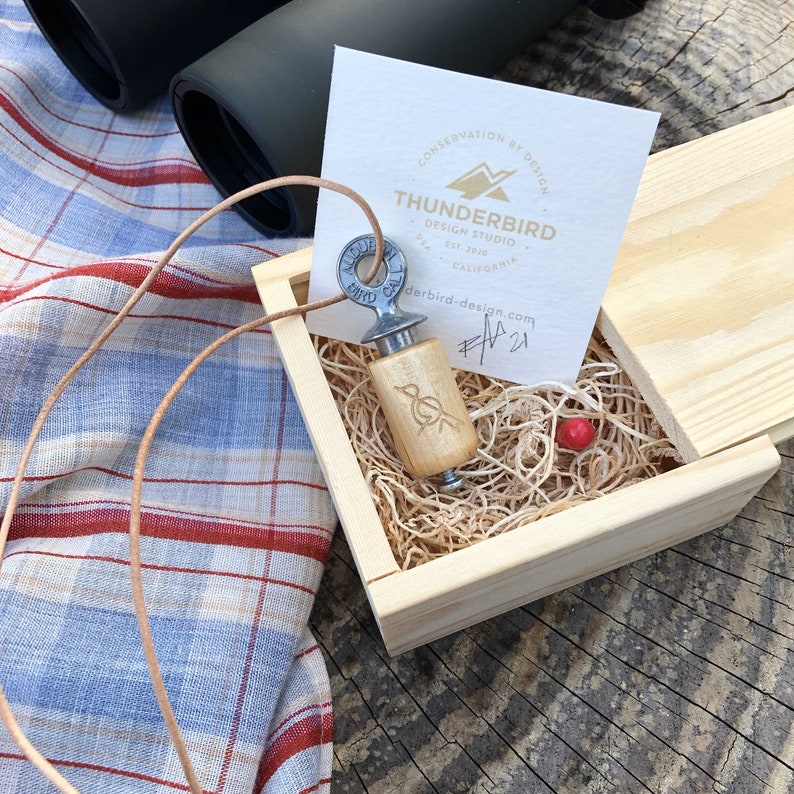 Bird Call Necklace with engraved songbird line art image 1