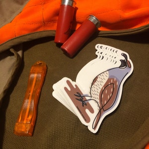 Valley Quail Decal – Single line Upland Bird Sticker for Hunters, Outdoor Enthusiasts, and cars