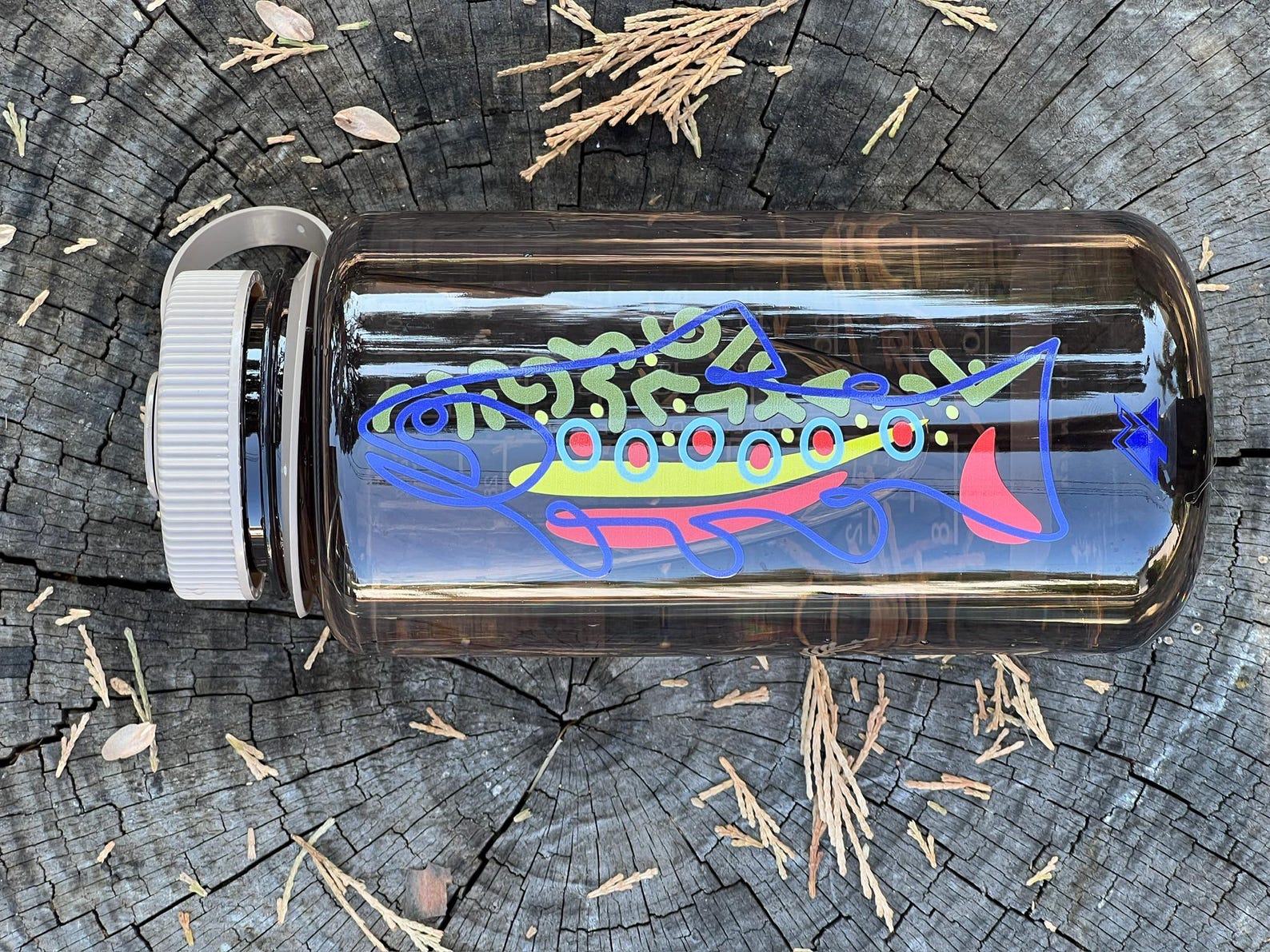 Trout Nalgene Bottle, Fly Fishing Water Bottle, Outdoor Gift for Hikers ...