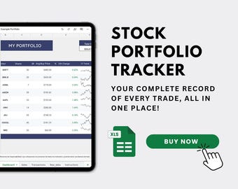 STOCK PORTFOLIO TRACKER | Investment Tracker | Finance Google Spreadsheet | All In One Transaction Dashboard