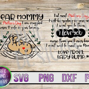 Cara mamma ti amo SVG PNG DXF pdf file di taglio file digitale download digitale festa della mamma maternità ultrasuoni nuova mamma pancione