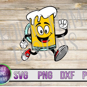 lopend bier SVG PNG DXF pdf gesneden bestand digitaal bestand digitale download bier drinken feest zomer
