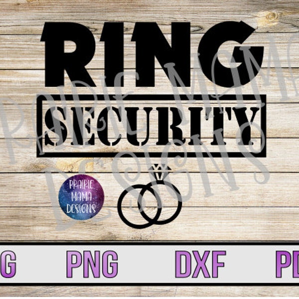 ring security SVG PNG DXF pdf cut file digital file digital download wedding ring bearer