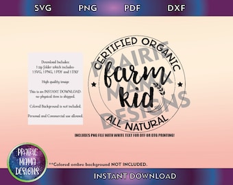 Farm Kid SVG: Design organico e naturale (download digitale)