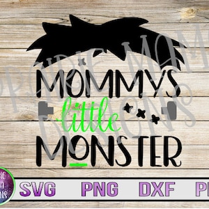 Mami pequeño monstruo SVG PNG DXF pdf archivo de corte descarga digital halloween bebé pequeño Frankenstein junior