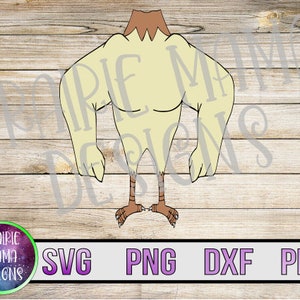 Lustiges Huhn Körper SVG PNG PDF dxf geschnitten Datei digitaler Datei digitaler Download 300 dpi lustiges Shirt mit Huhn Körper vom Hals