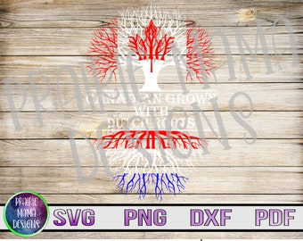 Árvore de raízes canadenses holandesas SVG: Bandeira do Canadá e Holanda (download digital)