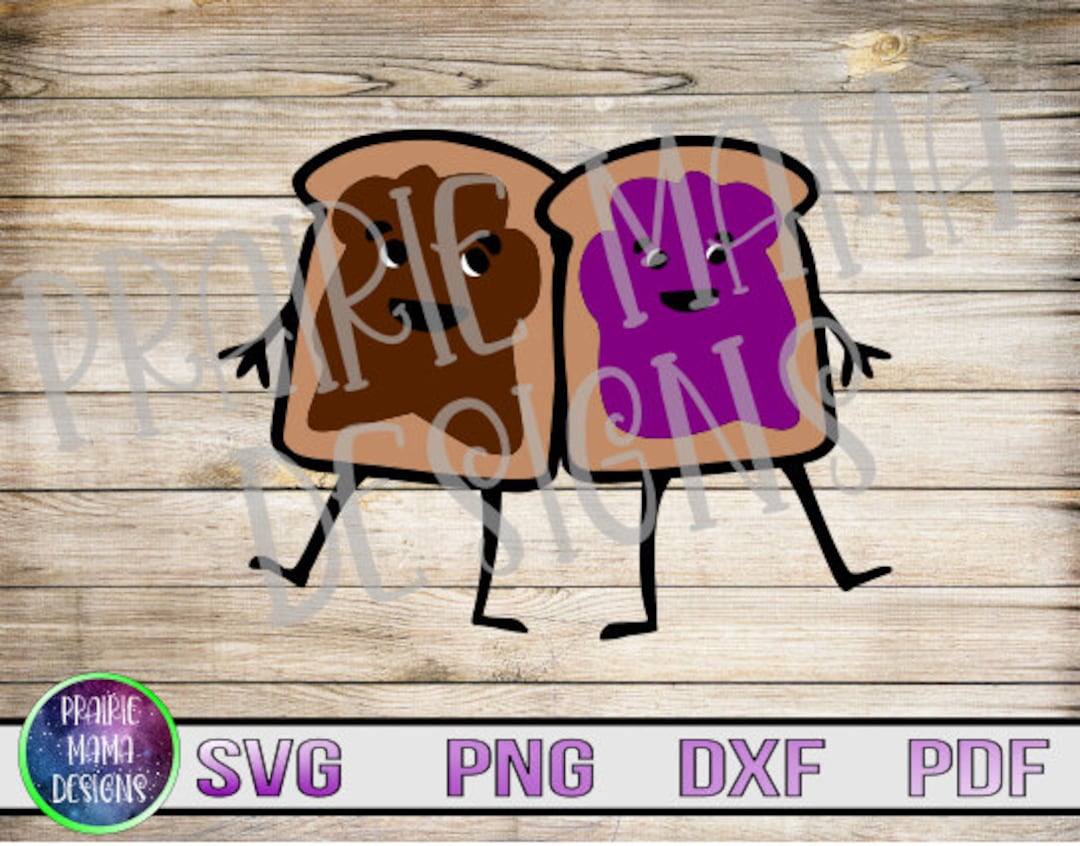 Peanut Butter and Jelly Pb & J SVG PNG DXF Pdf Cut File Digital File ...
