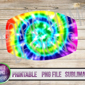 Tie Die Adult couverture masque design PNG fichier numérique téléchargement numérique 300 dpi