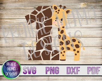 Giraffe First Birthday SVG: Safari Animals, Zoo Theme (Digital Download)