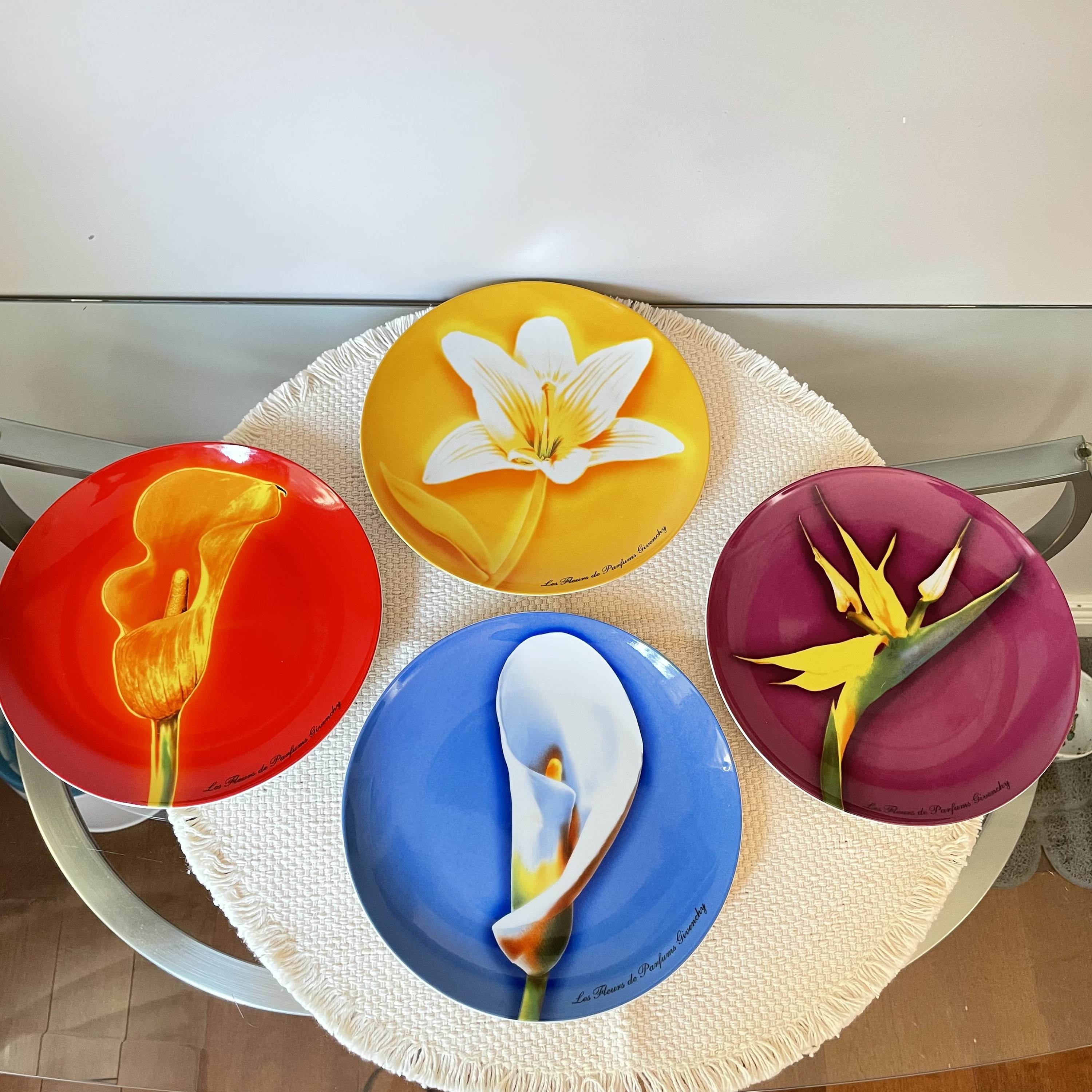 Vintage Givenchy Porcelain Desert Plates Set of 4 Floral Design Etsy