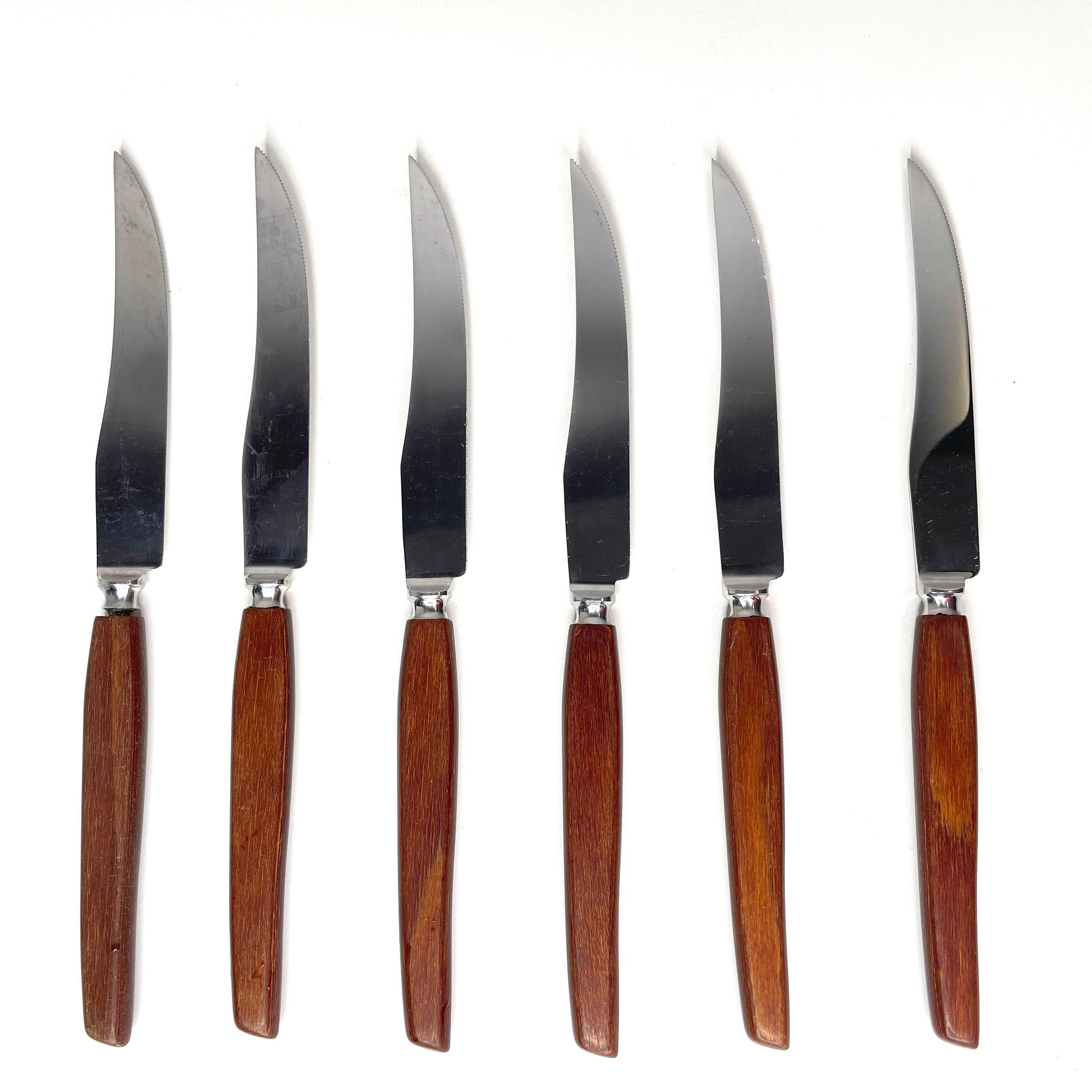 Vintage Englishtown 5th Ave Bone Handle Steak Knives- Set of 12