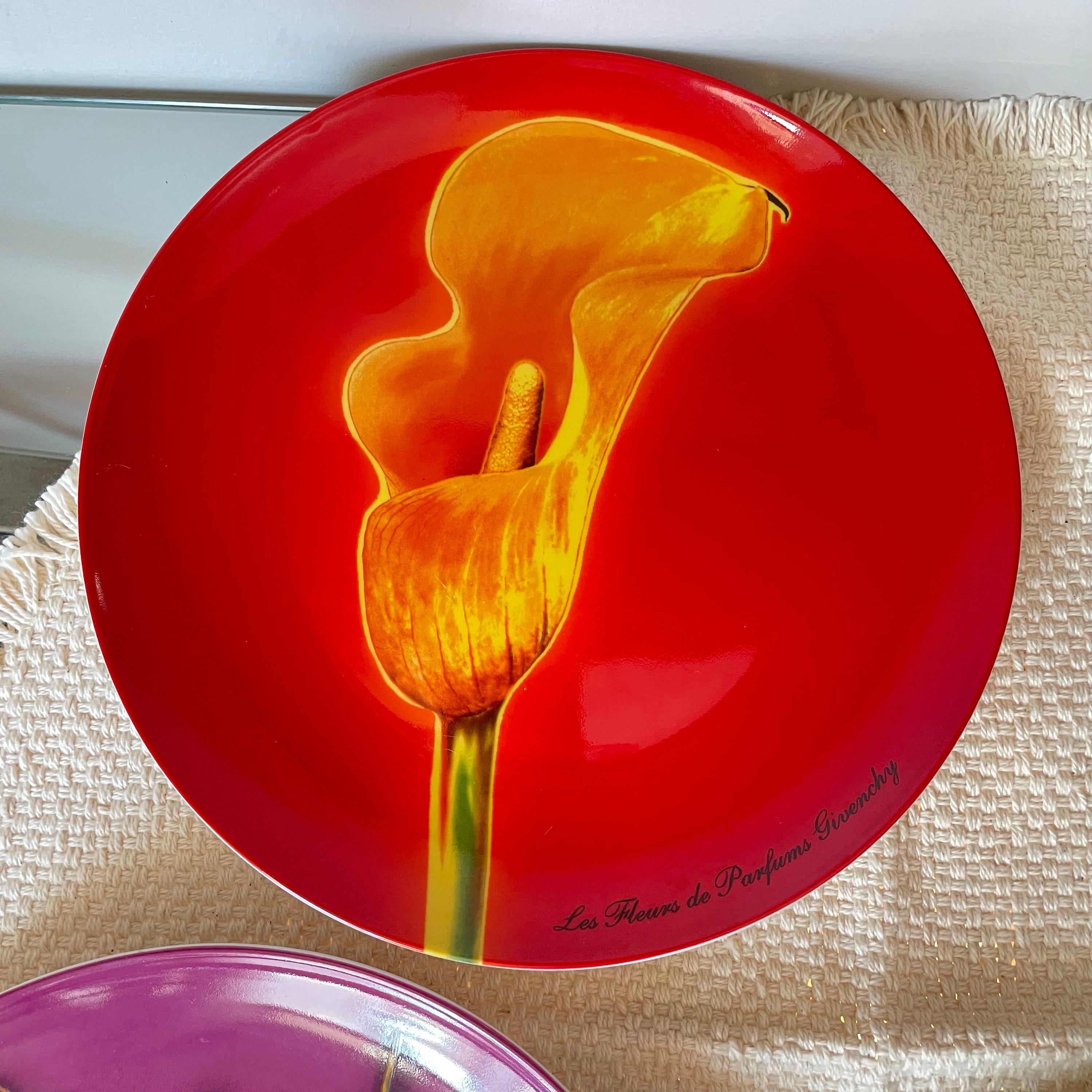 Vintage Givenchy Porcelain Desert Plates Set of 4 Floral Design Etsy