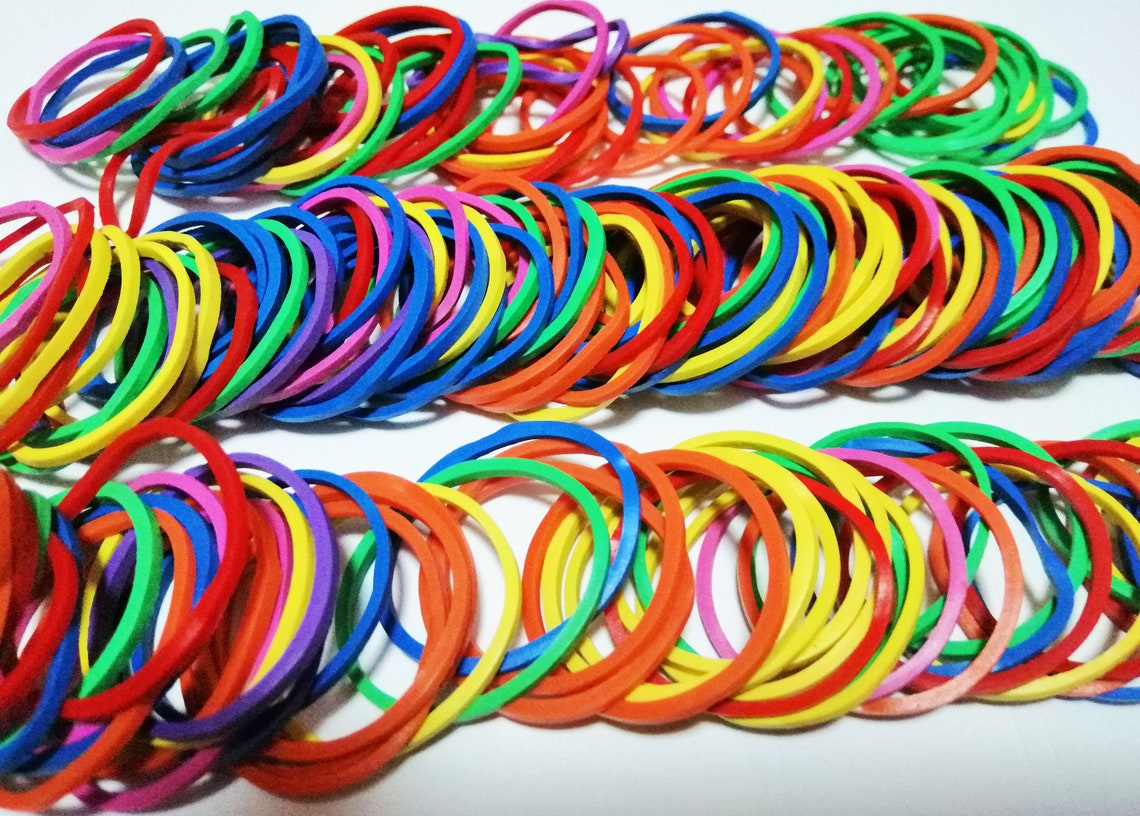 Small Elastic Rubber Bands 300Pcs Size 1 Circle Mix Etsy