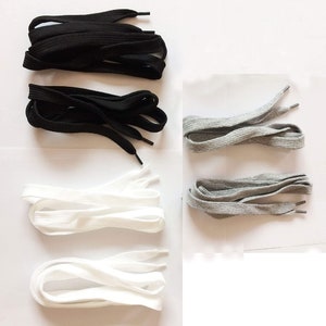 Cotton Flat Drawstrings, Replacement Cords for Hoodies, Sweatpants, Pants, Shoes, Sneakers, 6 Pcs, 14mm x 51"