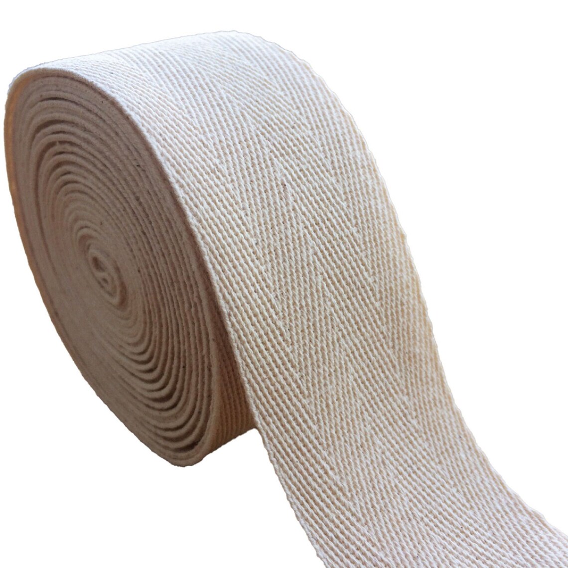 Cotton Twill Tape Ribbon 11/2 & 2 Inch X 5 Yard Bias Herringbone