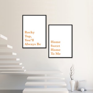 Rocky Top Song Digital Prints | Set of 2 | University of Tennessee | JPEG Download