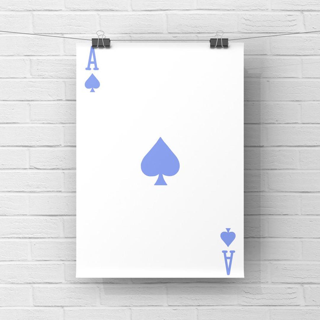 Blue Ace Card Digital Print | JPEG - Etsy Canada