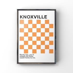 Knoxville Checkered Digital Print | University of Tennessee | JPEG Download
