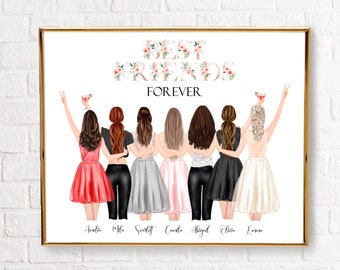 wallpapers Friendship 6 Friends Cartoon Images six best friends etsy
