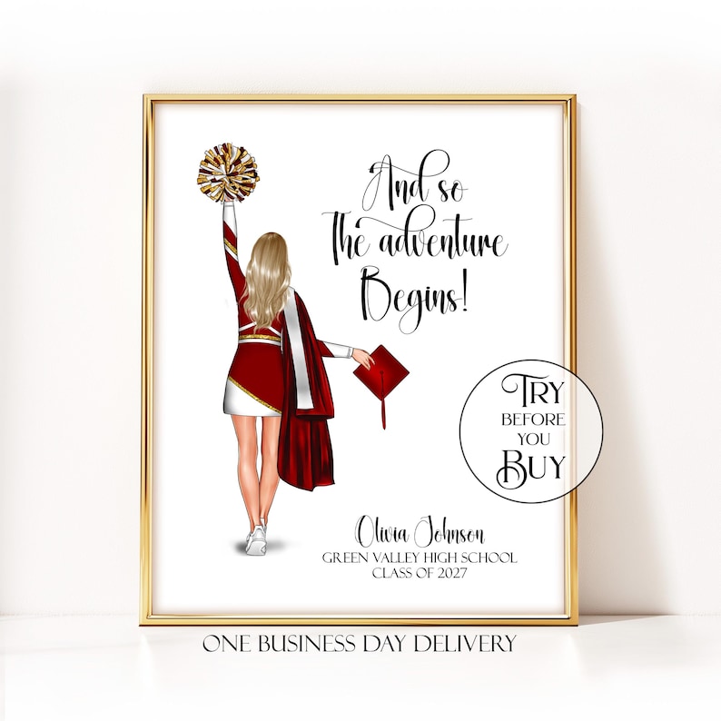 Senior Cheerleader Gift Senior Cheer Gift Personalized Cheer Gift Cheerleader Graduation Gift Cheer Graduation Cheerleader Senior Gift